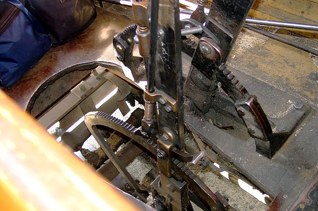 Foto de un trinquete en uso en el telef&eacute;rico de San Francisco.