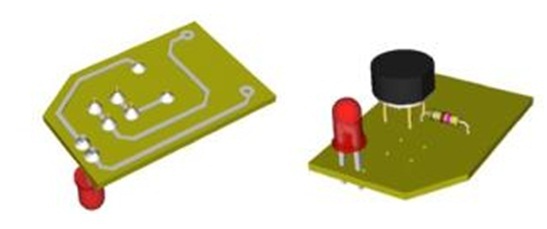 Circuitos impresos. Imágenes de dos circuitos impresos.