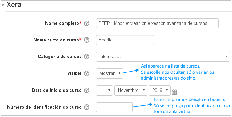Información xeral do curso