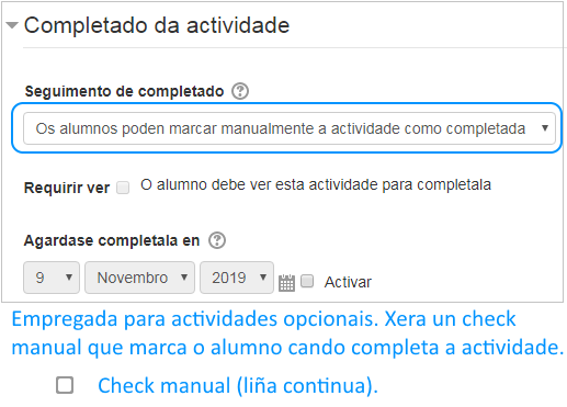 Completado de actividade manual 