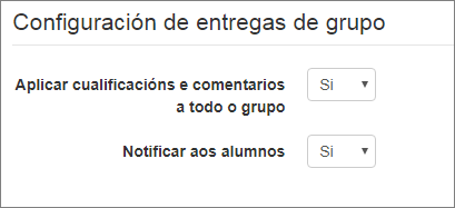 Calificación individual ou de grupo