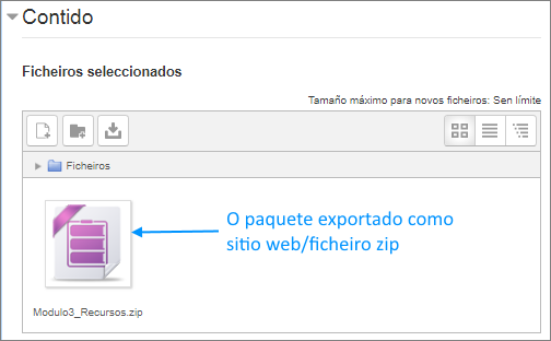 Un sitio web comprimido no curso