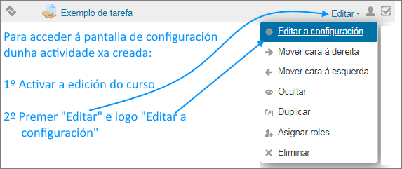 Ver ou modificar a configuración dun recurso