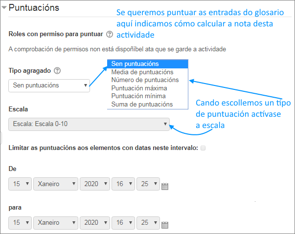 Puntuación do glosario