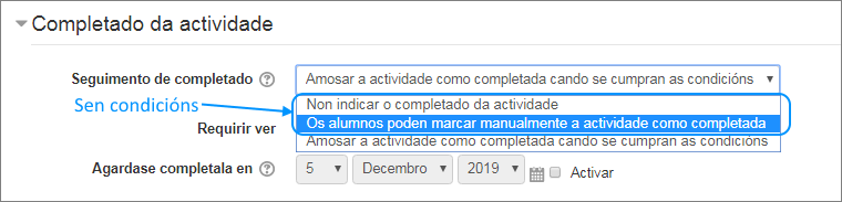 Completado non condicionado