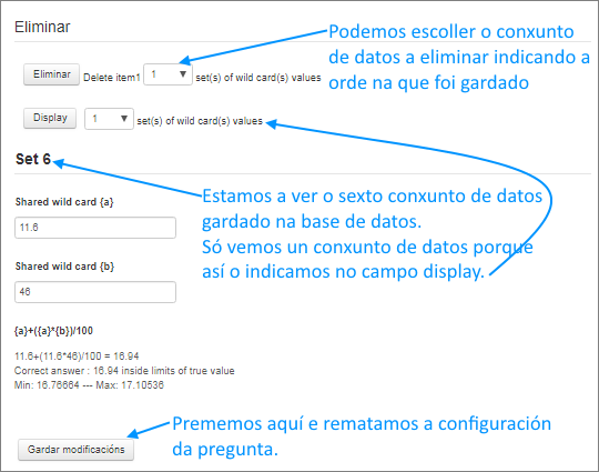 Calculada: ver/eliminar conxuntos de datos