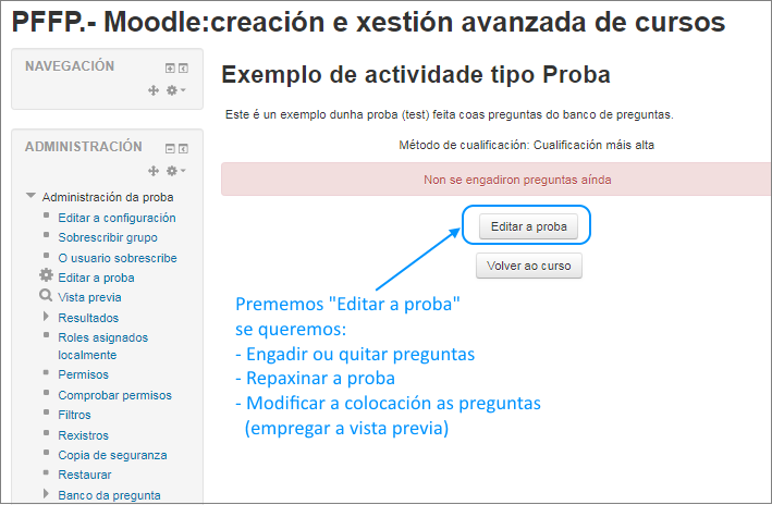 Proba: acceder á súa edición