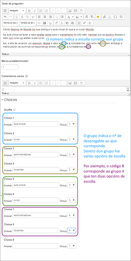 Palabras ocultas: configuración