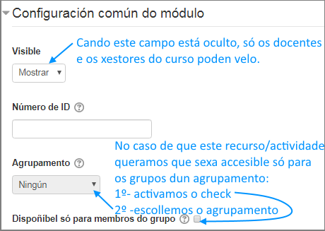 Configuración común do módulo
