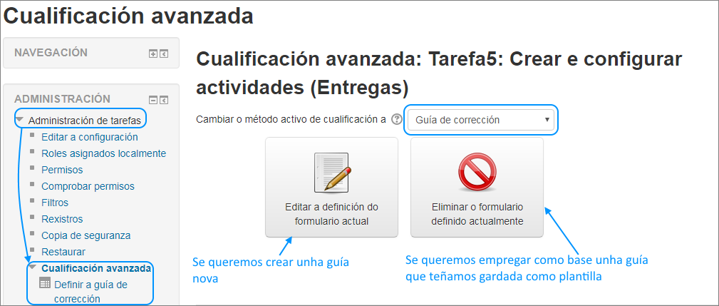 Guía de corrección: escolla