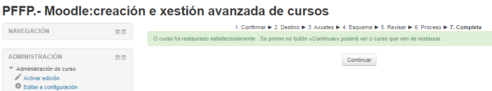 Confimada a restauración