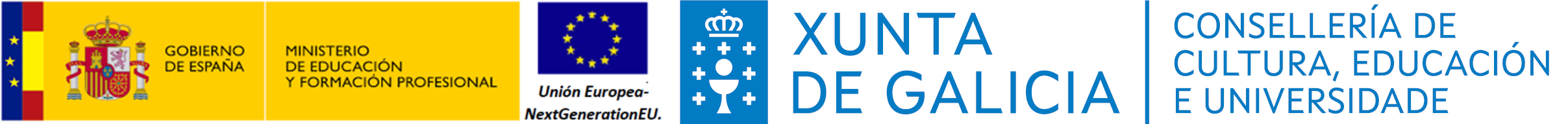 Ministerio Educación y FP, NexgenEU y Xunta Galicia