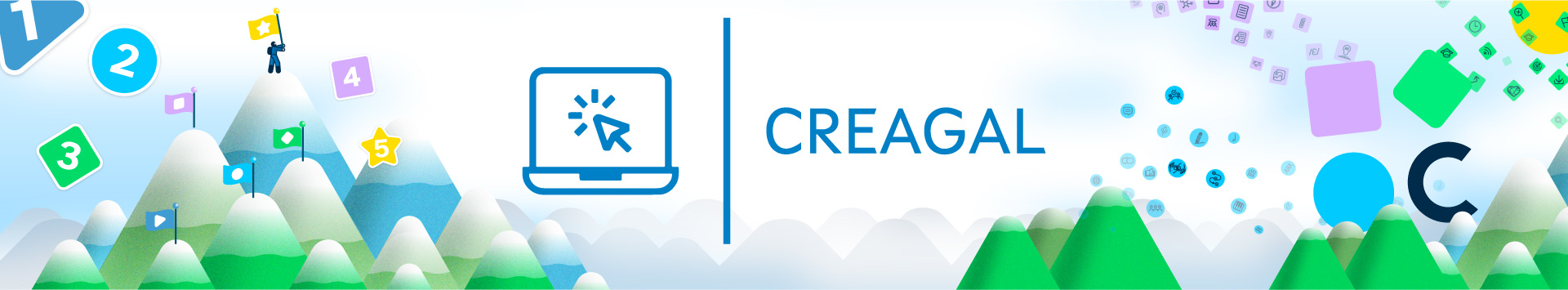 Baner de cREAgal. Elemento decorativo.