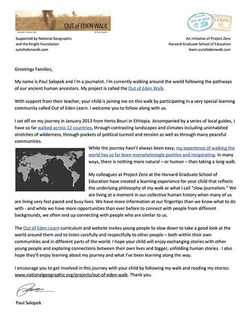 Carta Paul Salopek