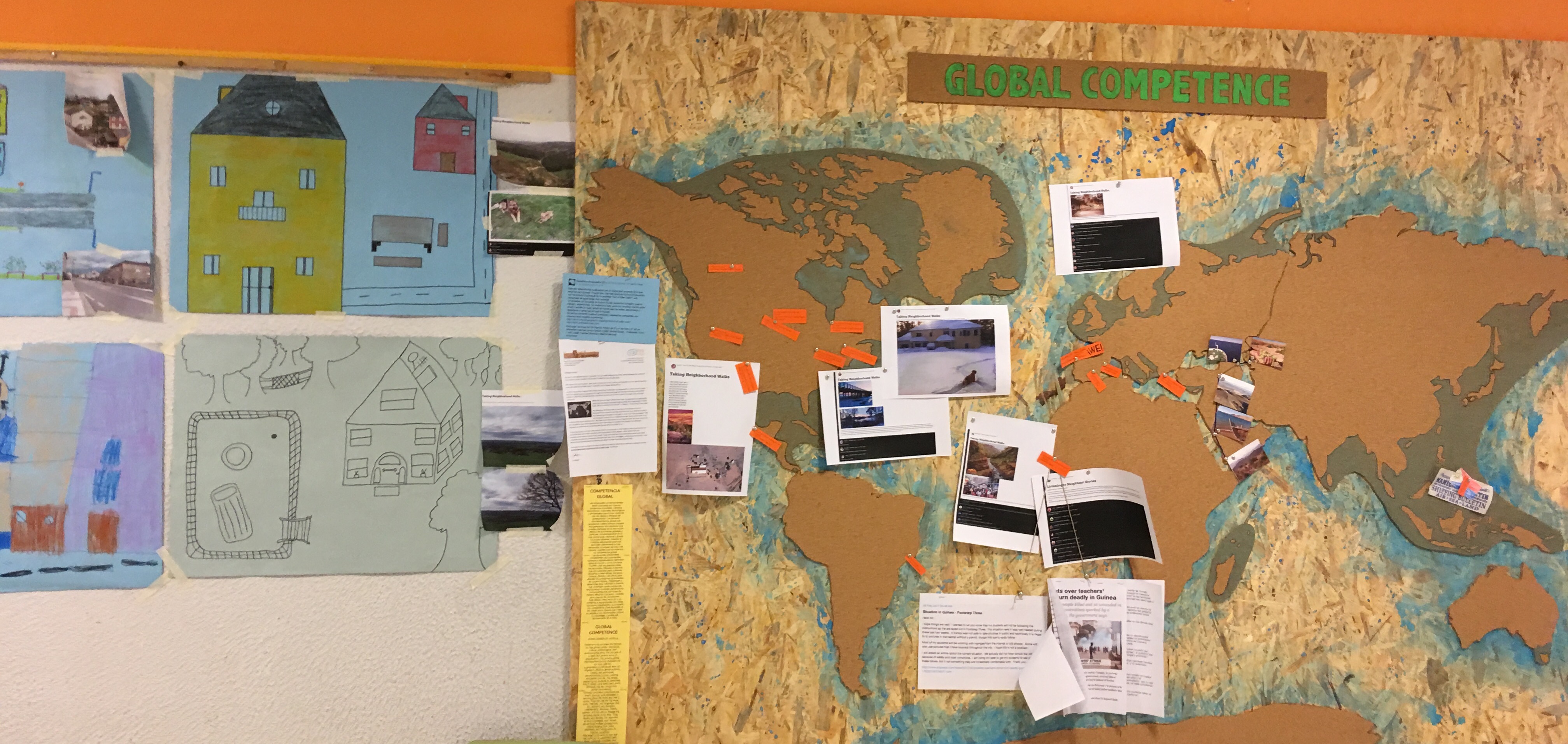 Mural elaborado para el centro