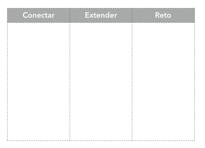 Rutina conectar, extender, reto 2