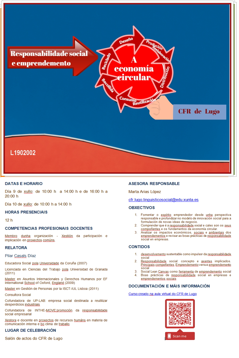 Responsabilidade social e emprendemento. A economía circular