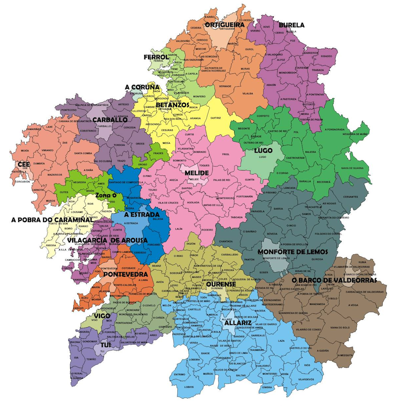 Mapa de zonas de asesores