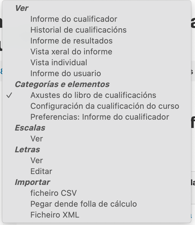 Despregábel, axustes do libro de cualificacións
