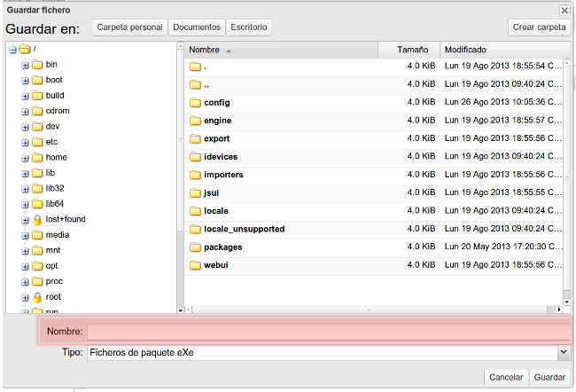 Guardar como / Guardar