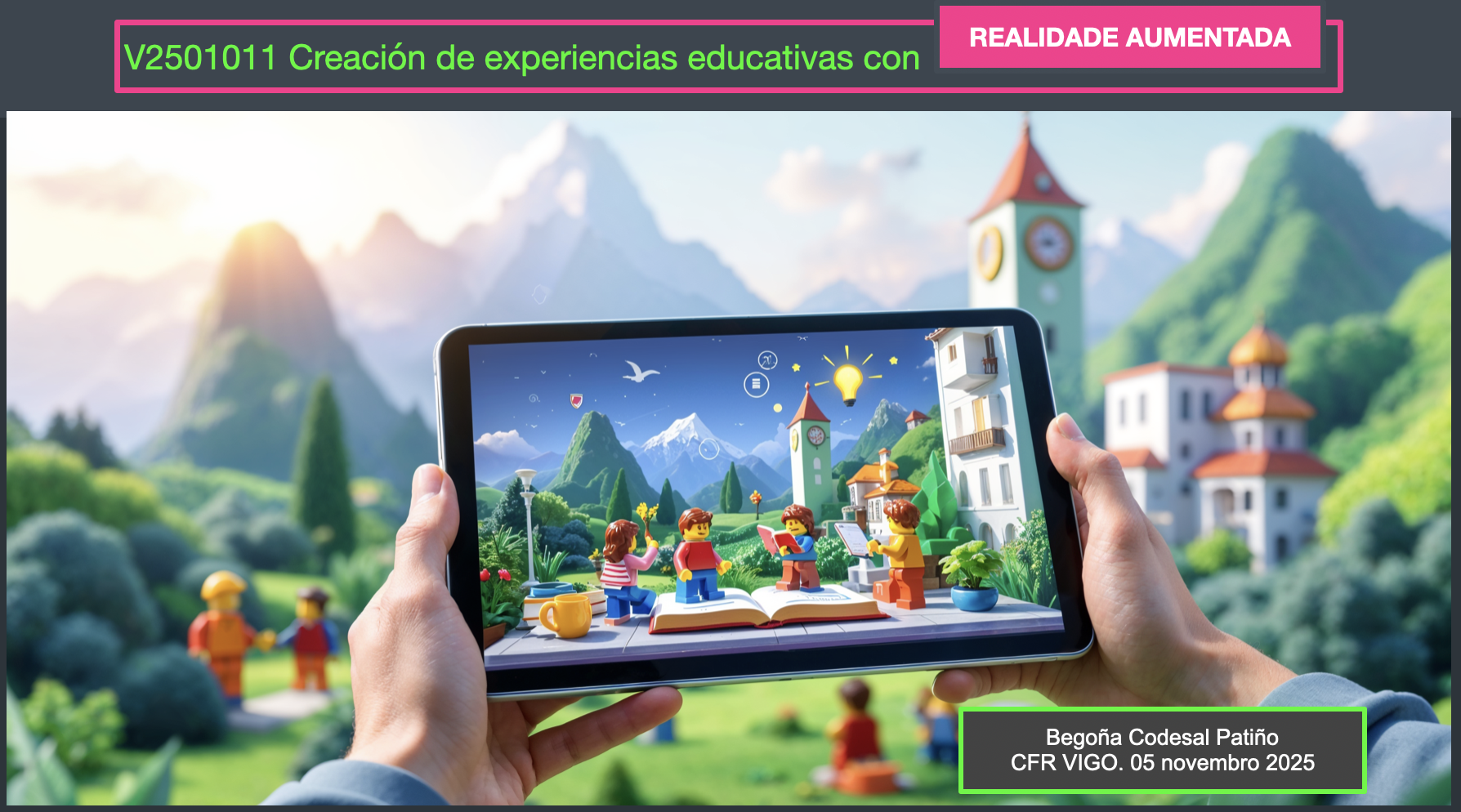 Imaxe de portada da presentación sobre realidade Aumentada