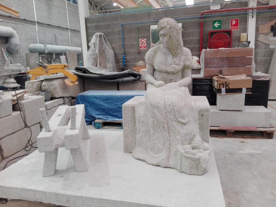 O Concello de Mos lucirá a Escultura da Costureira da exposición "D' Pedra" da Deputación de Pontevedra