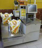 Terminal de punto de venta de un supermercado.