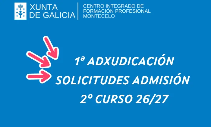 1ª adxudicación. Solicitudes de admisión 2º