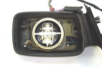 Carcasa de retrovisor exterior eléctrico con alojamiento para espejo.