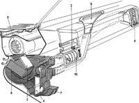 Especie de radiografía donde podemos observar los conductos de entrada de aire del exterior y las salidas del aire al habitáculo.