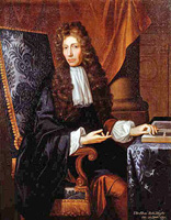 Retrato de Robert Boyle, oleo.