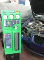 Aspecto general de la estación de carga de aire  acondicionado.