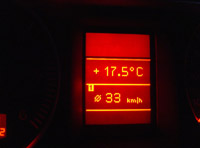 Imagen de datos que son mostrados al conductor desde el ordenador de a bordo.