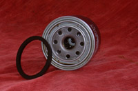 Detalle interior de un filtro de aceite.