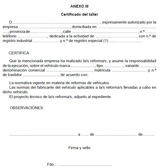 Modelo de certificado de taller.