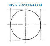 Croquis de una circunferencia mediana. Imagen ampliable del croquis de una circunferencia mediana.
