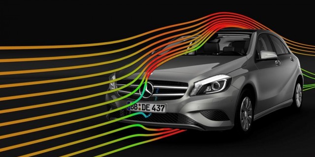 fluxo aerodinámico no vehículo