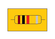 Dibujo de una resistencia de 1000 ohmios.