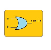 Representa el símbolo de una puerta OR.