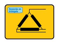 La imagen muestra un devanado en triángulo.