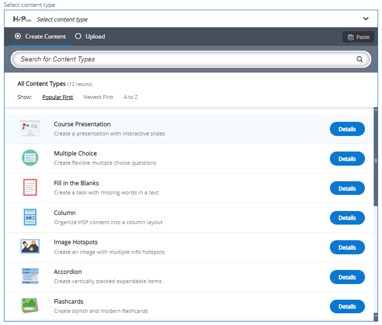 Marco de trabajo de H5P