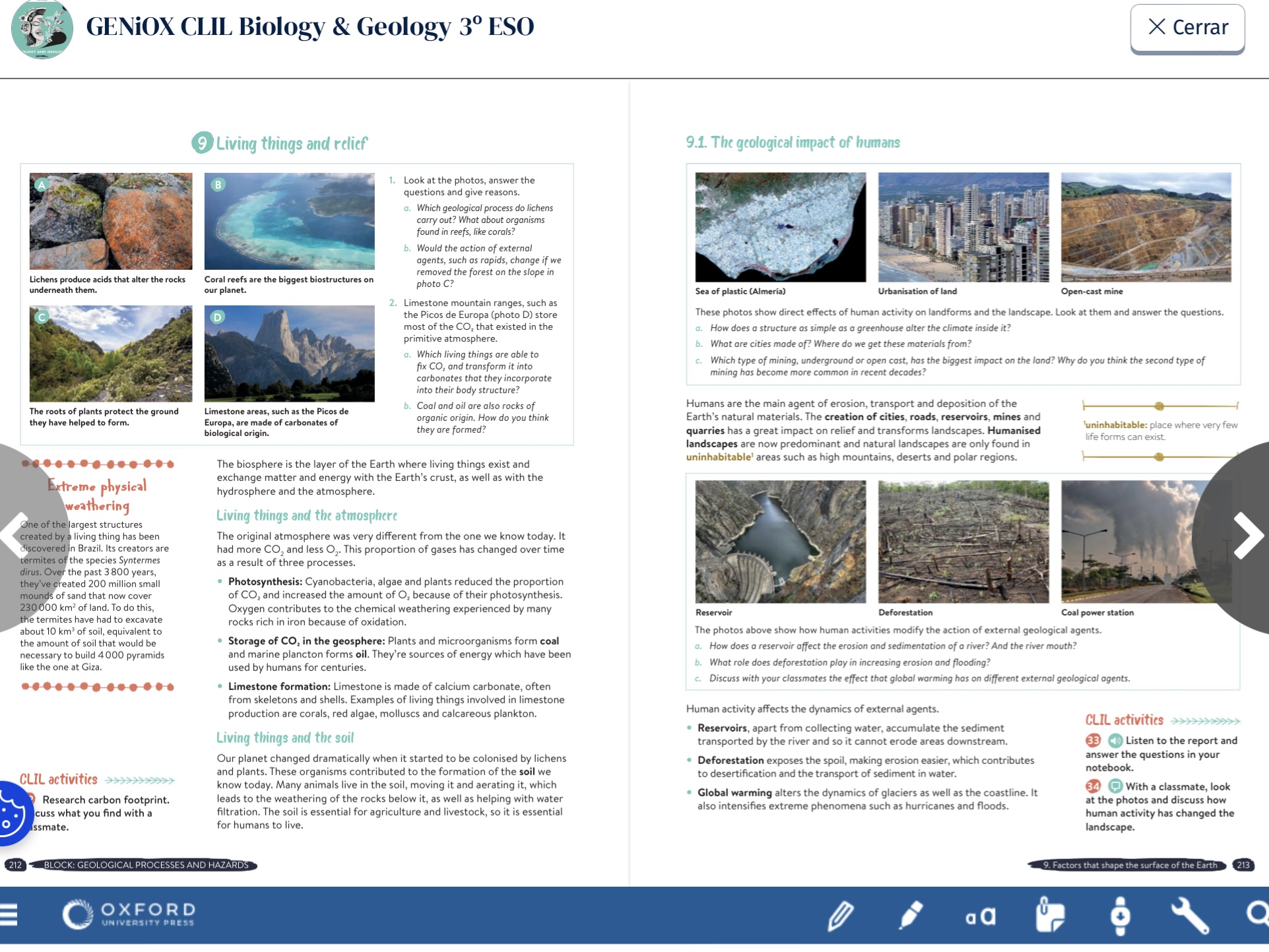 Living things and relief