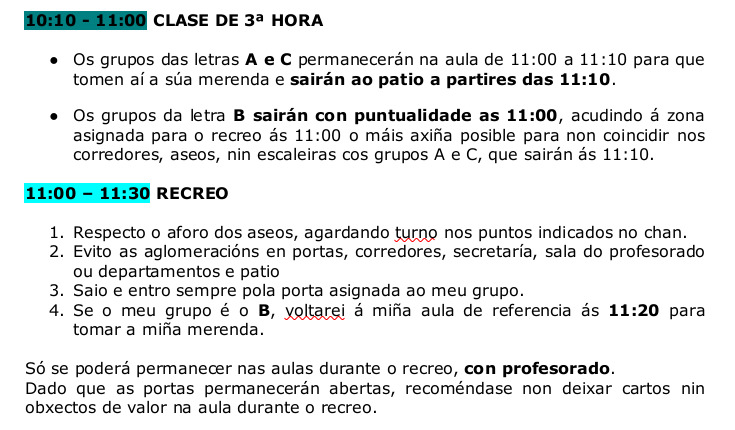 Normas Covid imagen 4 alumnado