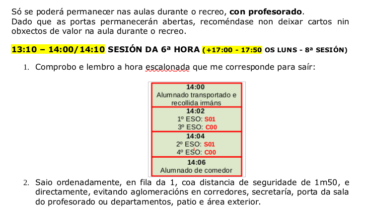 Normas Covid imagen 6 alumnado