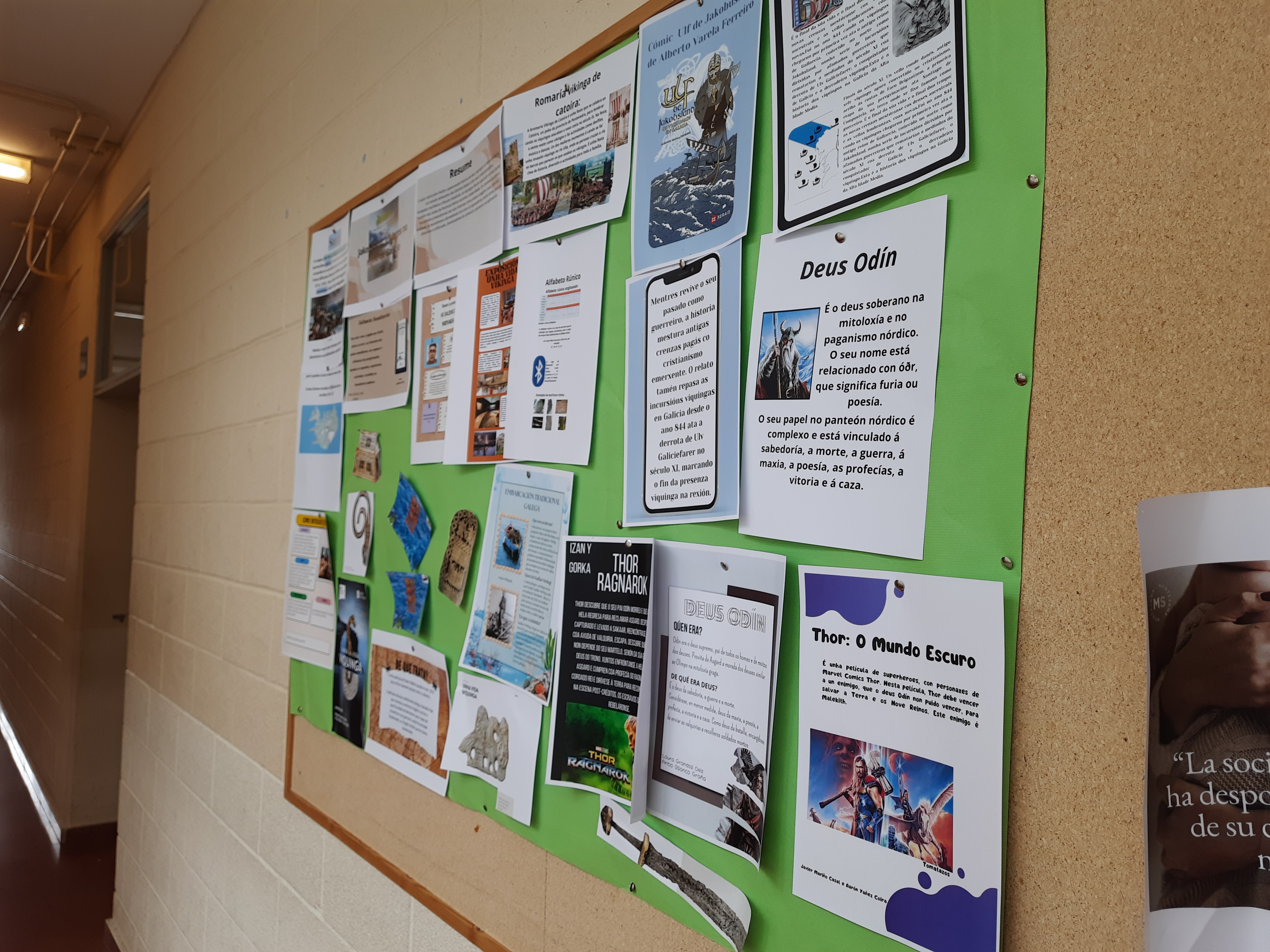 Mural sobre a presenza cultural dos viquingos