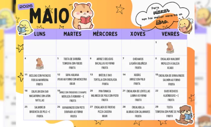 menú maio