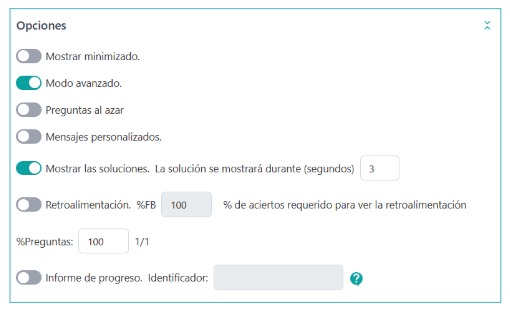 Opciones Identifica