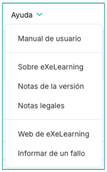 Menú Ayuda