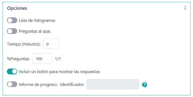 opciones
