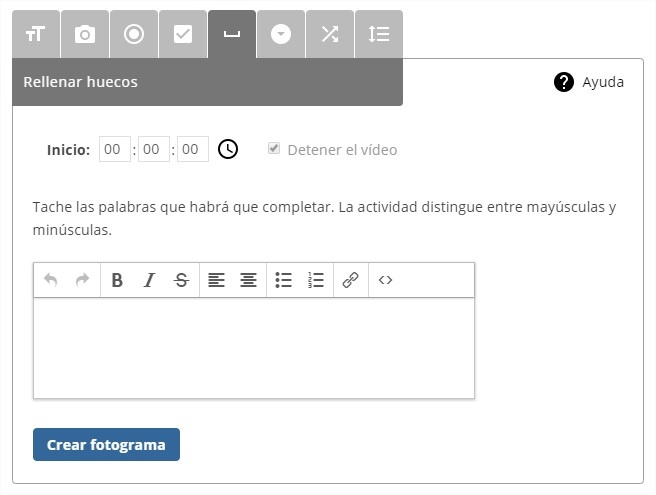 Fotograma de actividade desplegable